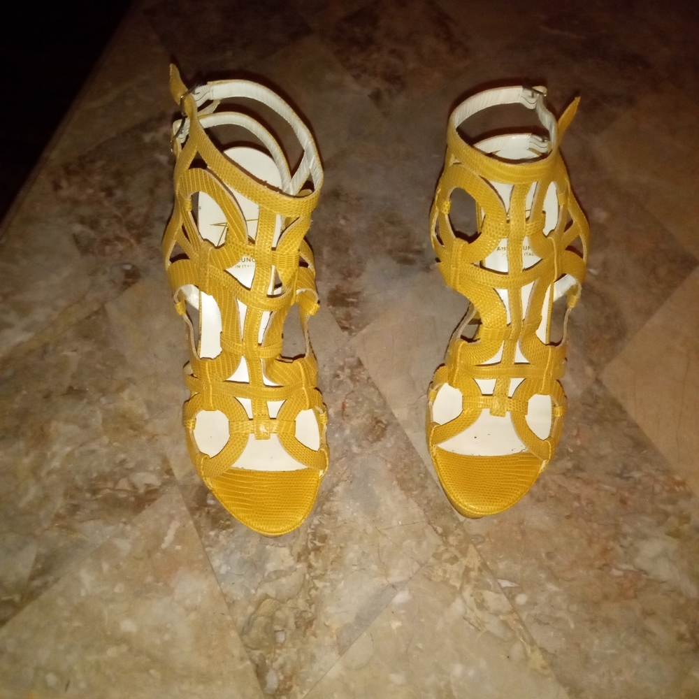 Designer Abel Munoz Genuine Italian Leather Stilletos Heels Sandals EU 40 US 7